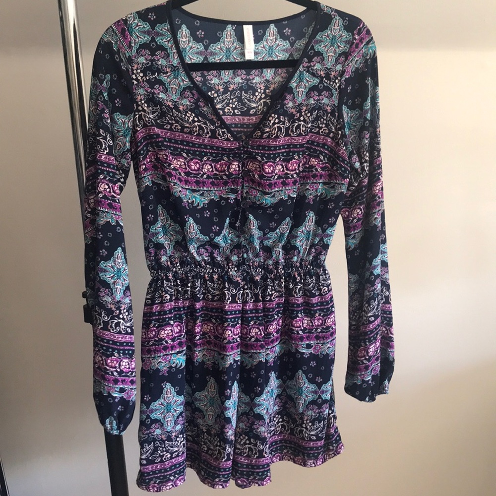 Long Sleeve,Romper with Pockets